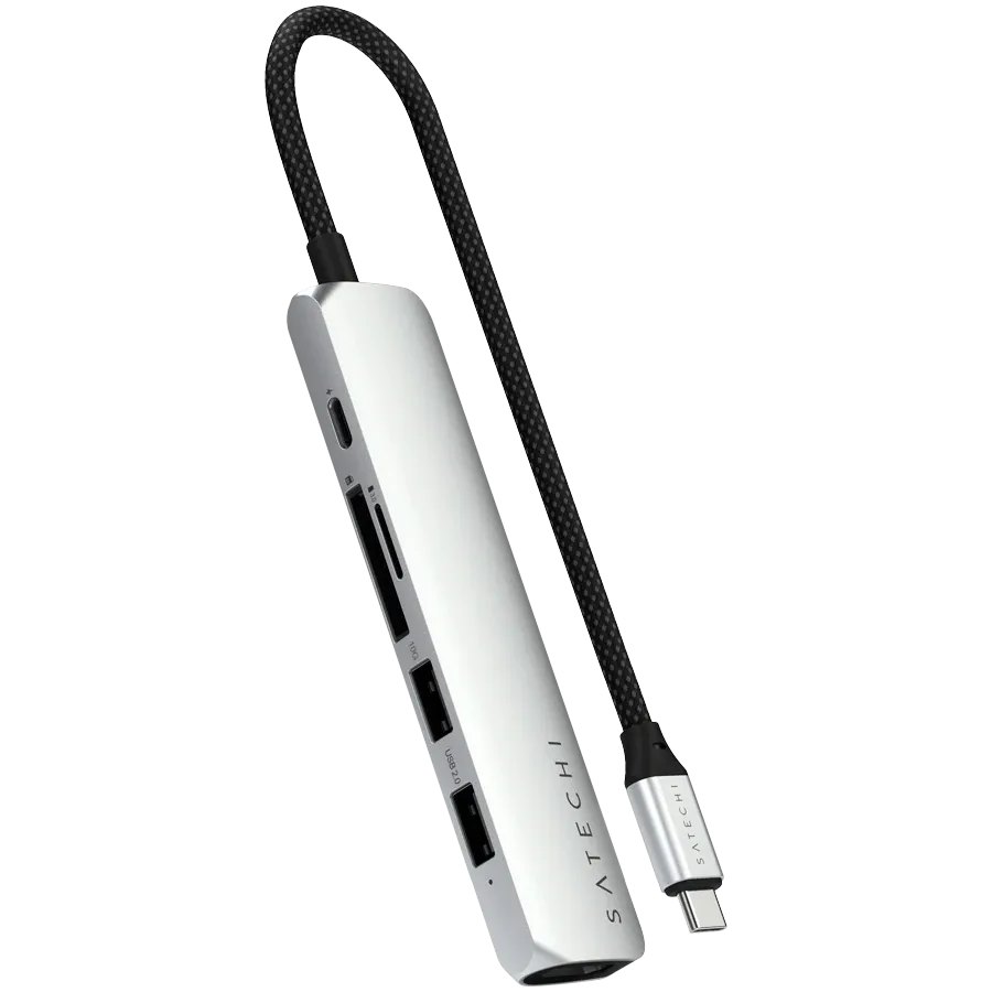 SATECHI Slim 6 Multiport, Сріблястий