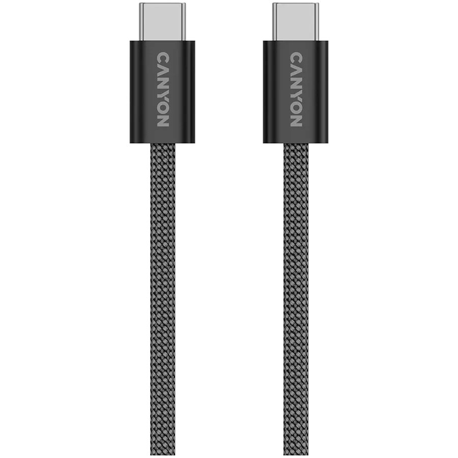 CANYON USB-C to USB-C Cable , Чорний, 1м