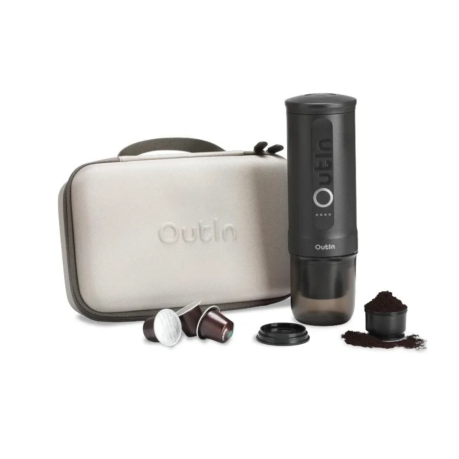 Портативна кавоварка OUTIN в дорожньому футлярі OTEM-01-SG-BAG