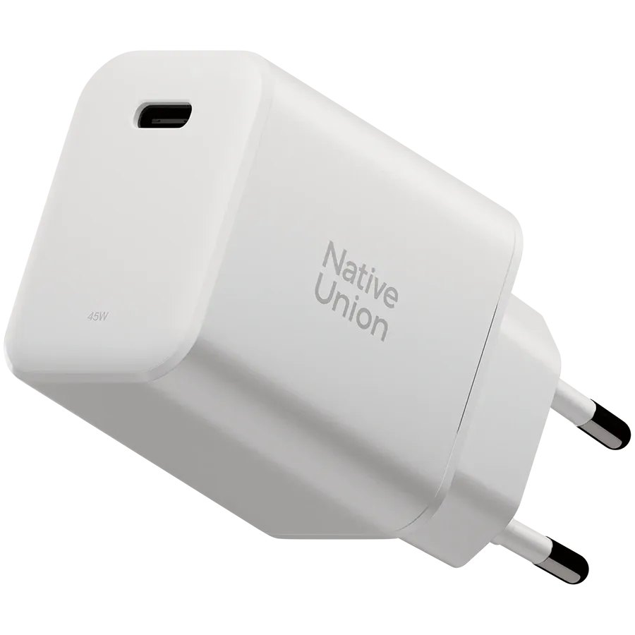 Зарядний пристрій Native Union Fast GaN PD 45W USB-C Port White (FAST-PD45-WHT-EU)