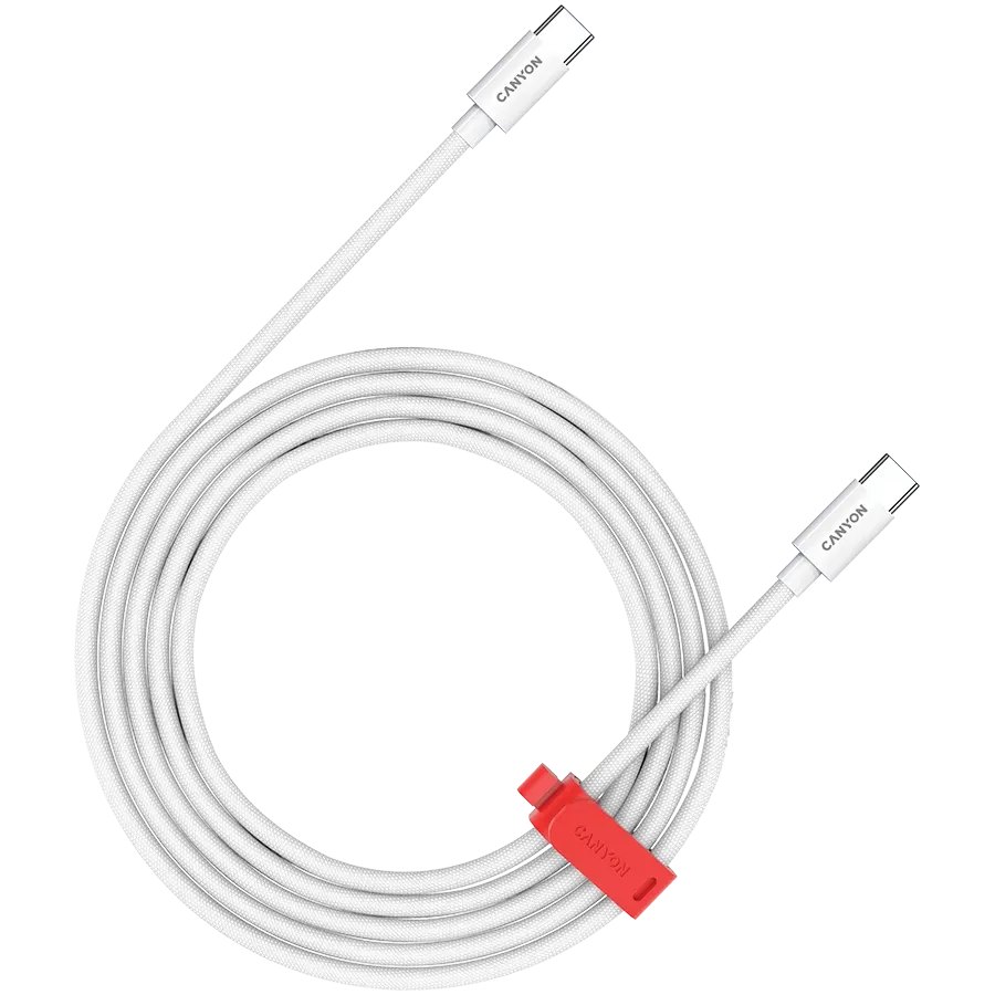 CANYON USB-C to USB-C Cable , Білий, 1.2м