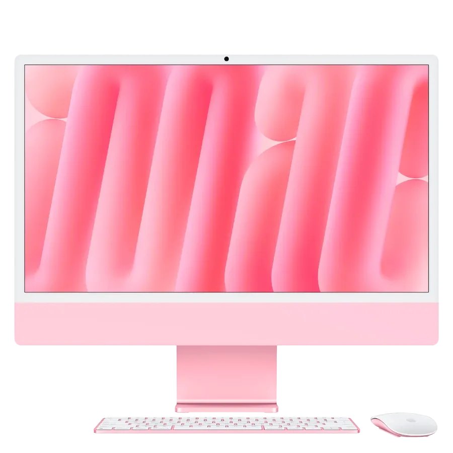 iMac 24-inch M4, 8C CPU 8C GPU, 16ГБ 256ГБ Твердотільний накопичувач, Рожевий
