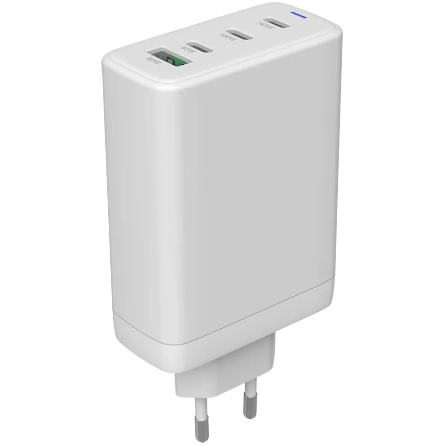 CANYON Адаптер живлення CU140ACC 4*USB/USB-C 3*USB Type C, 1*USB Type-A, 150 Ват