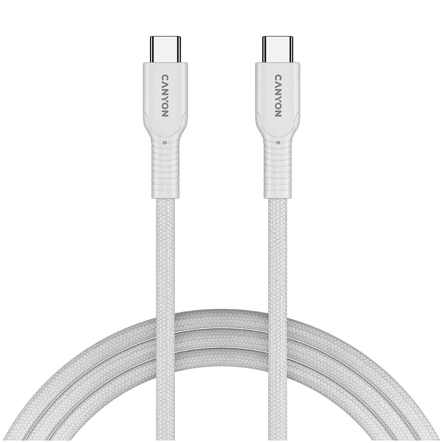 CANYON USB-C to USB-C Cable , Білий, 1м
