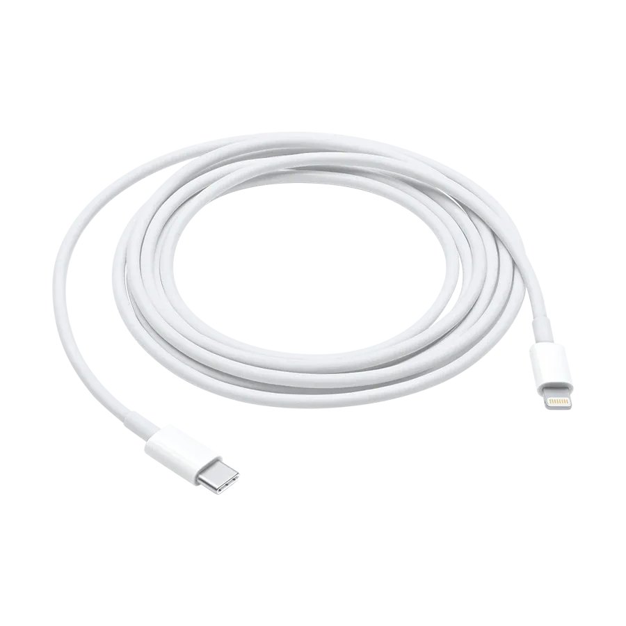 APPLE Кабель-перехідник з USB-C на Lightning , Білий, 2м