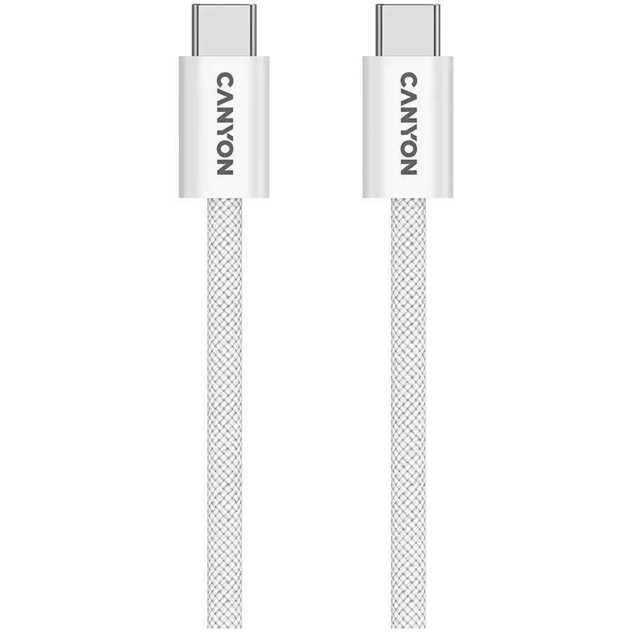 CANYON USB-C to USB-C Cable , Білий, 1м