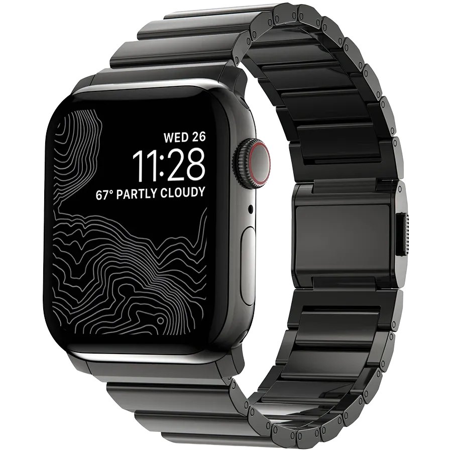NOMAD Steel Band за Apple Watch 44/42mm Ремінець Steel Band Графітовий сірий за Apple Watch 42 mmApple Watch 44 mmApple Watch 45 mm 42/44/45 mm