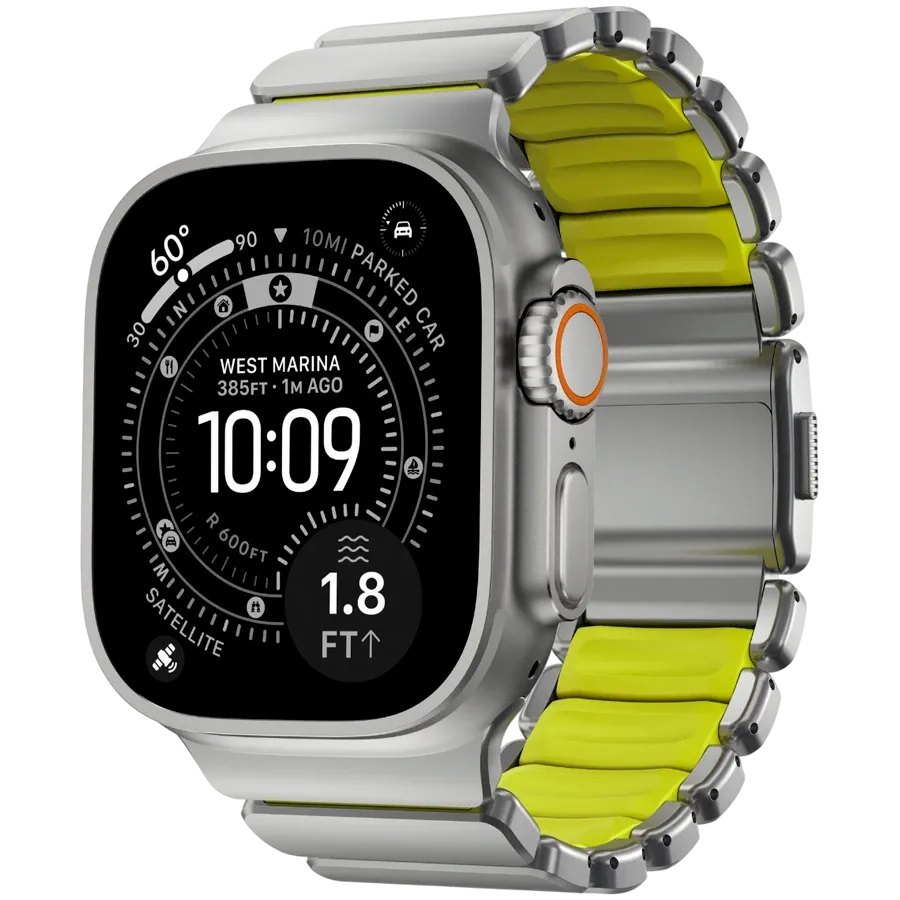 NOMAD Band Extension Stratos Band Natural Hardware/Volt за Apple Watch 44 mmApple Watch 45 mmApple Watch 46 mmApple Watch 49 mm 46/49 mm