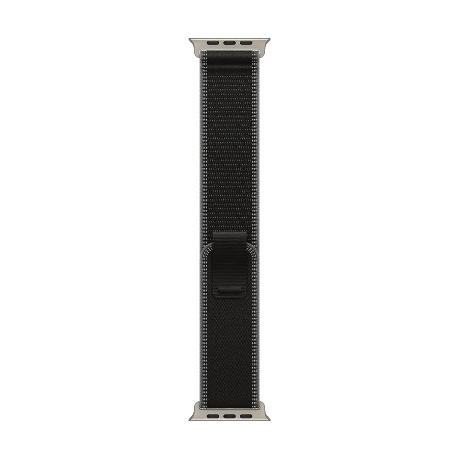 Apple 49mm Trail Loop - M/L Ремінець Trail Loop - Natural Titanium Finish Black/Charcoal за Apple Watch 44 mmApple Watch 45 mmApple Watch 46 mmApple Watch 49 mm 44/45/46/49 mm
