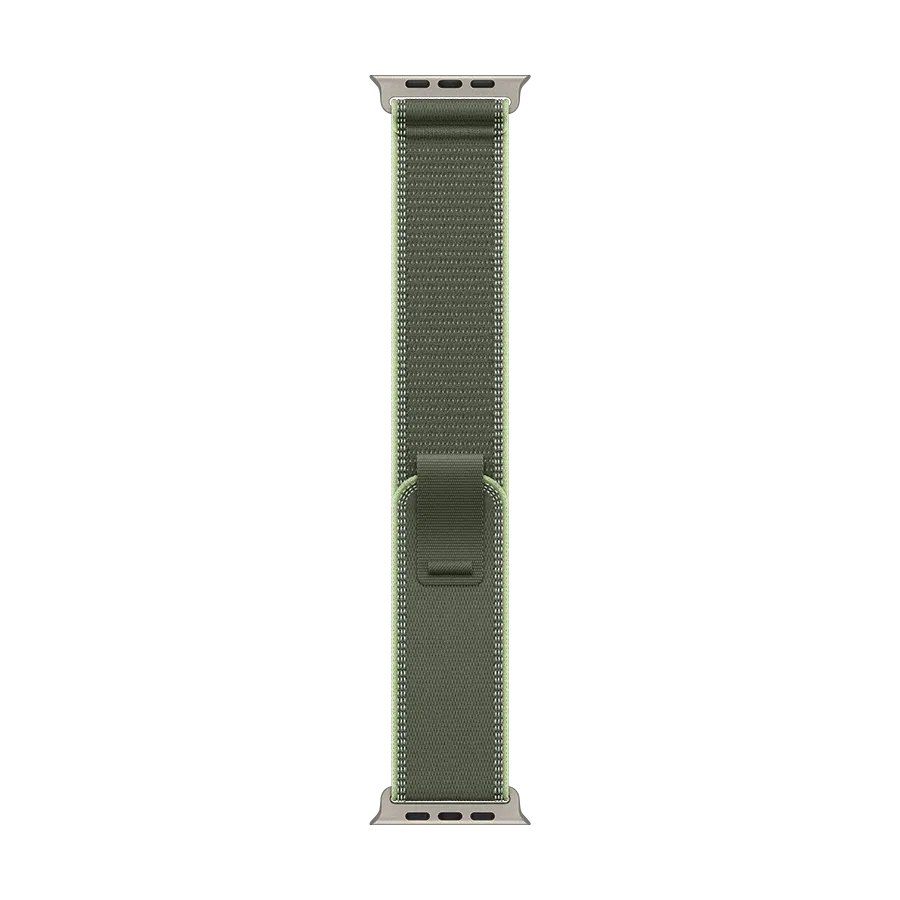 Apple 49mm Trail Loop - M/L Ремінець Trail Loop - Natural Titanium Finish Green/Neon за Apple Watch 44 mmApple Watch 45 mmApple Watch 46 mmApple Watch 49 mm 44/45/46/49 mm