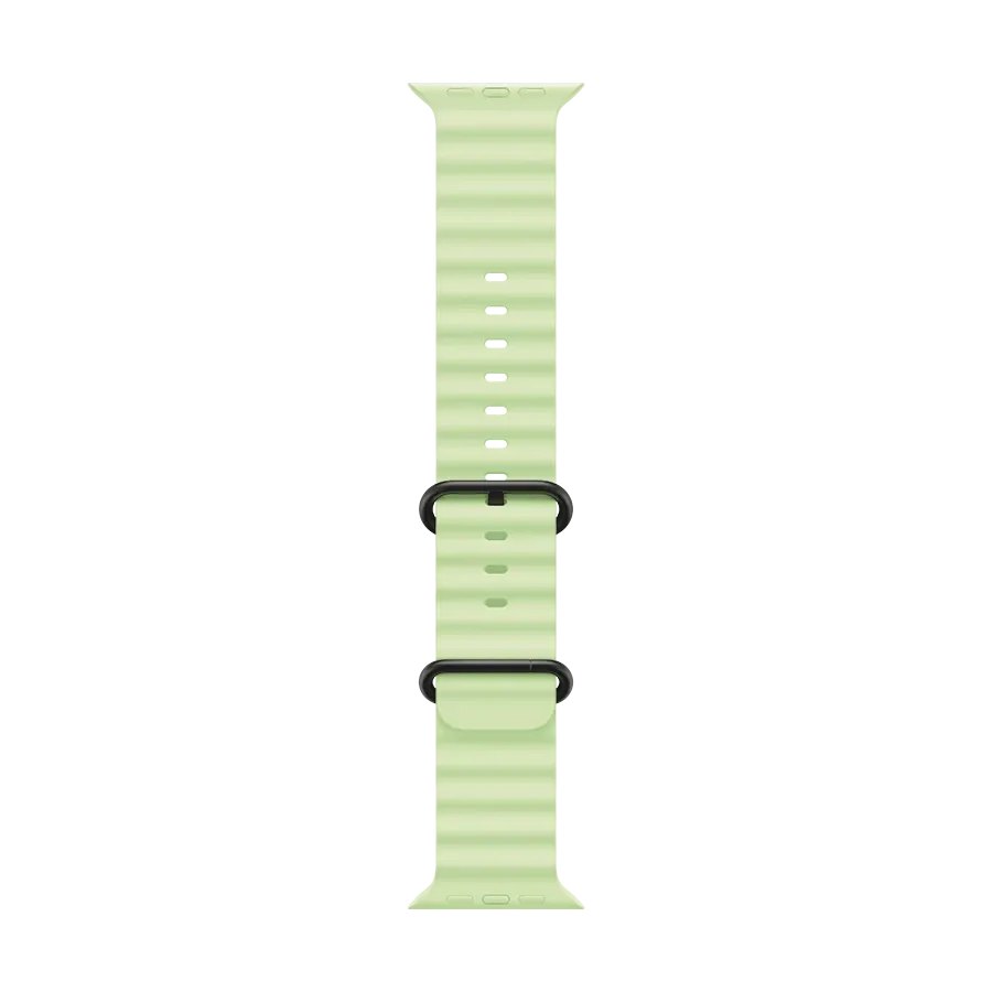 Apple 49mm Ocean Band Ремінець Ocean Band Neon Green за Apple Watch 44 mmApple Watch 45 mmApple Watch 46 mmApple Watch 49 mm 44/45/46/49 mm
