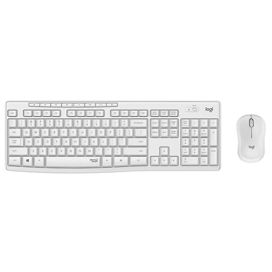 Комплект клавіатура та миша LOGITECH MK295 Silent Wireless White (L920-009824)