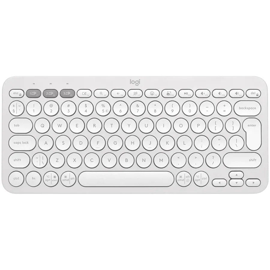 Клавіатура бездротова LOGITECH K380s Pebble Keys 2 White Bluetooth (920-011852)