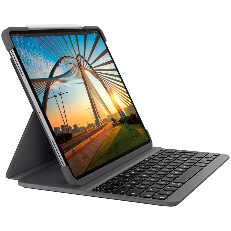 LOGITECH (CIS) Чохол-клавіатура Slim Folio Pro  Графітовий сірий для iPad Pro 12,9 дюйма (3-го, 4-го і 5-го покоління)/iPad Pro 12.9-inch (6th generation)
