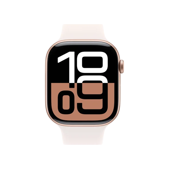 Смарт-годинник Apple Watch Series 10 GPS 42mm Rose Gold Alu. Case w. Light Blush Sport Band - M/L (MWWJ3)