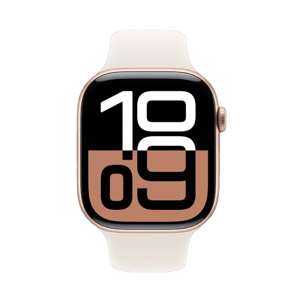 Смарт-годинник Apple Watch Series 10 GPS 46mm Rose Gold Alu. Case w. Light Blush Sport Band - M/L (MWWU3)
