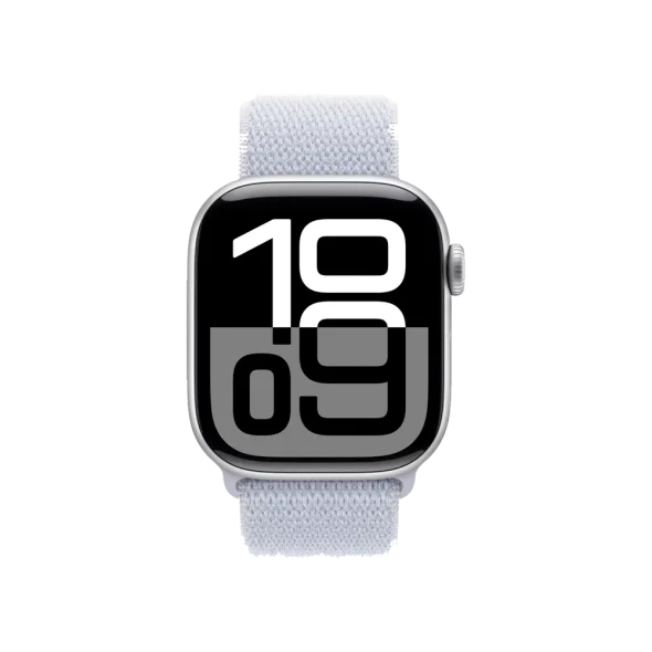 Смарт-годинник Apple Watch Series 10 GPS 46mm Silver Aluminum Case w. Blue Cloud Sport Loop (MWWN3)