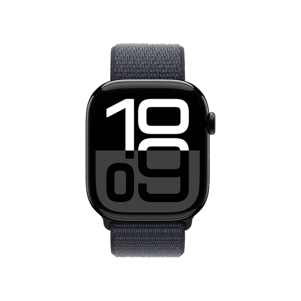 Смарт-годинник Apple Watch Series 10 GPS + Cellular 42mm Jet Black Aluminum Case w. Ink S. Loop (MWX83)