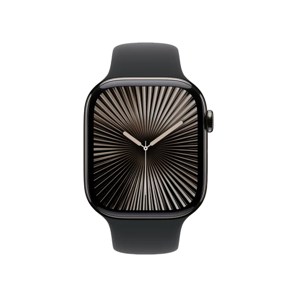 Смарт-годинник Apple Watch Series 10 GPS + Cellular 42mm Slate Titanium Case w. Black Sport Band - S/M (MWXG3)