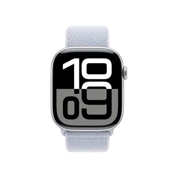 Смарт-годинник Apple Watch Series 10 GPS + Cellular 46mm Silver Aluminum Case w. Blue Cloud S. Loop (MWY23)