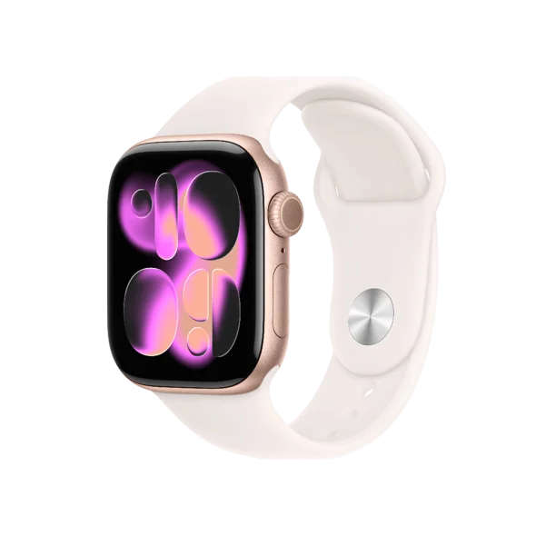 Смарт-годинник Apple Watch Series 11 GPS 46mm Rose Gold Alu. Case w. Light Blush S. Band - S/M (MEV64)