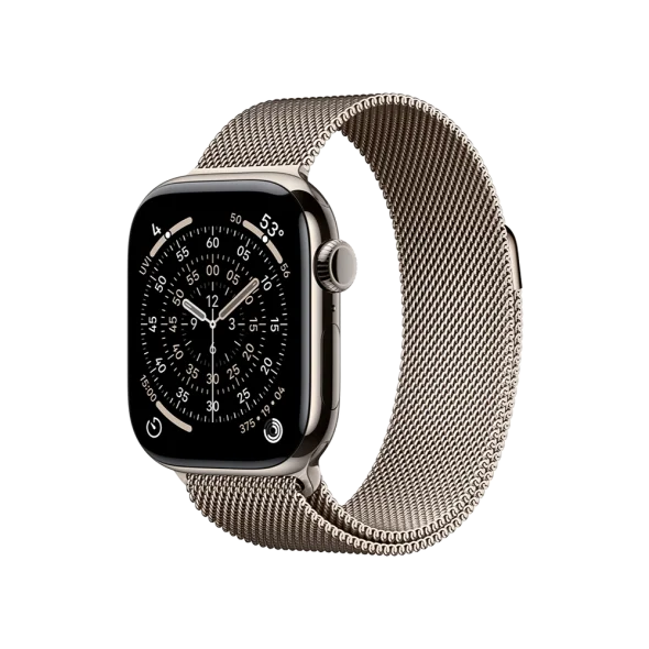 Смарт-годинник Apple Watch Series 11 GPS + Cellular 42mm Natural Tit. Case w. Natural Milanese Loop (MF8P4)