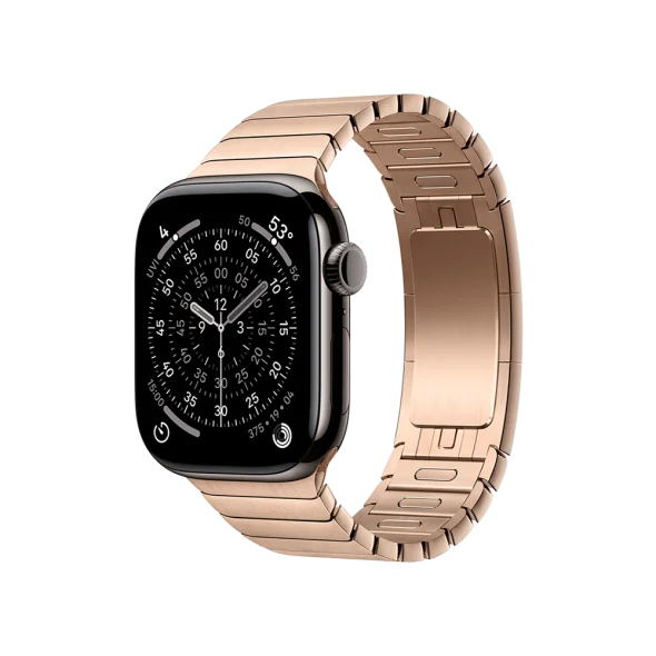 Смарт-годинник Apple Watch Series 11 GPS + Cellular 42mm Slate Tit. Case w. Gold Link Bracelet (MF9K4+MXMC3)