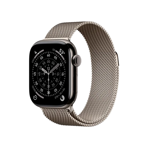 Смарт-годинник Apple Watch Series 11 GPS + Cellular 42mm Slate Tit. Case w. Natural Milanese Loop (MF9K4+MGHY4)