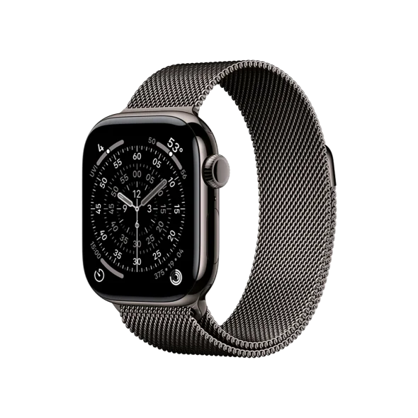Смарт-годинник Apple Watch Series 11 GPS + Cellular 42mm Slate Tit. Case w. Slate Milanese Loop (MF9K4+MGJ14)