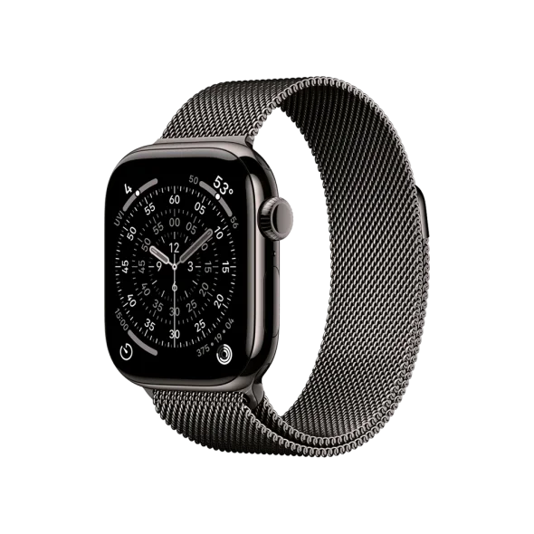 Смарт-годинник Apple Watch Series 11 GPS + Cellular 42mm Slate Titanium Case with Slate Milanese Loop (MF8U4)