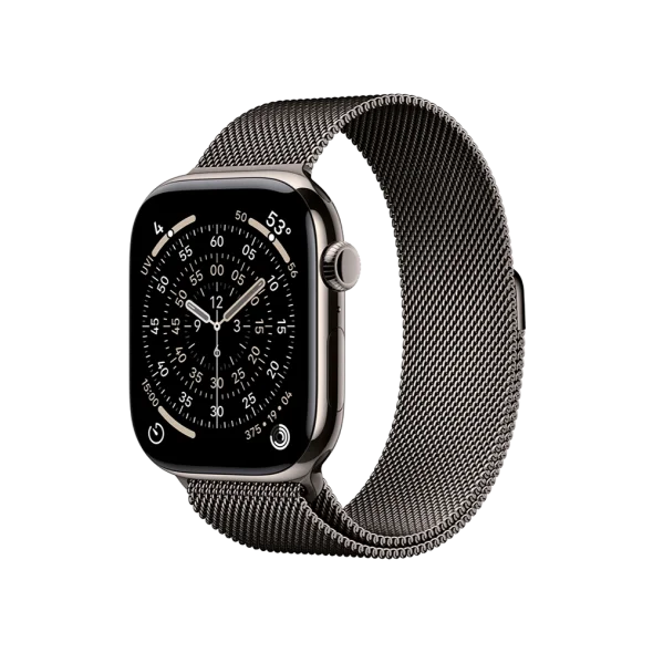 Смарт-годинник Apple Watch Series 11 GPS + Cellular 46mm Natural Tit. Case w. Slate Milanese Loop - M/L (MFAY4+MGJ74)