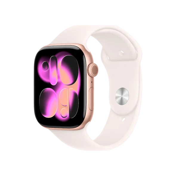 Смарт-годинник Apple Watch Series 11 GPS + Cellular 46mm Rose Gold Alu. Case w. Light Blush Sport Band - S/M (MFCG4)