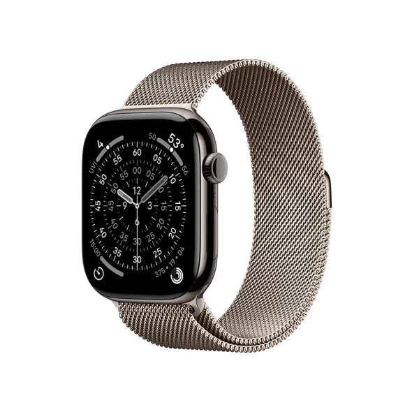 Смарт-годинник Apple Watch Series 11 GPS + Cellular 46mm Slate Tit. Case w. Natural Milanese Loop - M/L (MFC14+MGJ34)