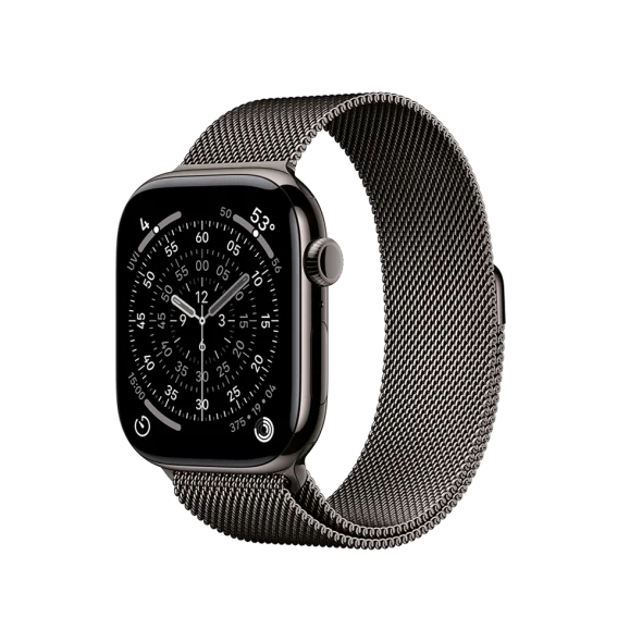 Смарт-годинник Apple Watch Series 11 GPS + Cellular 46mm Slate Tit. Case w. Slate Milanese Loop - M/L (MFD44)