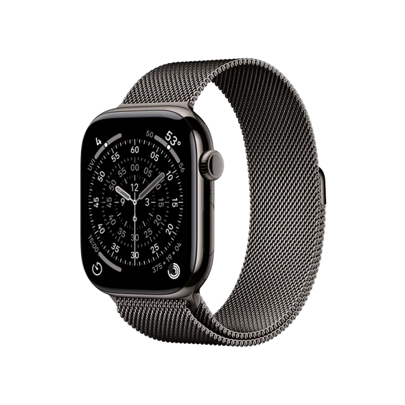 Смарт-годинник Apple Watch Series 11 GPS + Cellular 46mm Slate Tit. Case w. Slate Milanese Loop - S/M (MFD34)