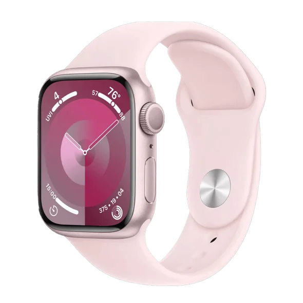 Смарт-годинник Apple Watch Series 9 GPS 41mm Pink Aluminum Case w. Light Pink Sport Band - M/L (MR943)