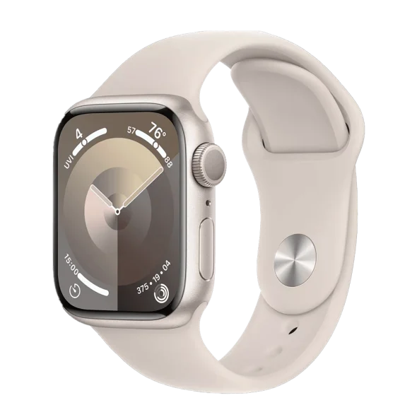 Смарт-годинник Apple Watch Series 9 GPS 41mm Starlight Aluminum Case w. Starlight Sport Band - S/M (MR8T3)