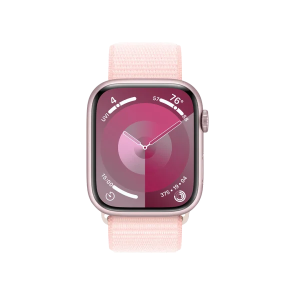 Смарт-годинник Apple Watch Series 9 GPS 45mm Pink Aluminum Case w. Light Pink S. Loop (MR9J3)