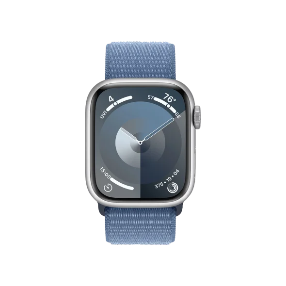 Смарт-годинник Apple Watch Series 9 GPS 45mm Silver Aluminum Case w. Winter Blue S. Loop (MR9F3)