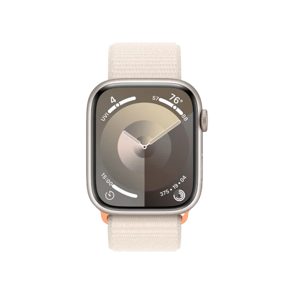 Смарт-годинник Apple Watch Series 9 GPS 45mm Starlight Aluminum Case w. Starlight Sport Loop (MR983)