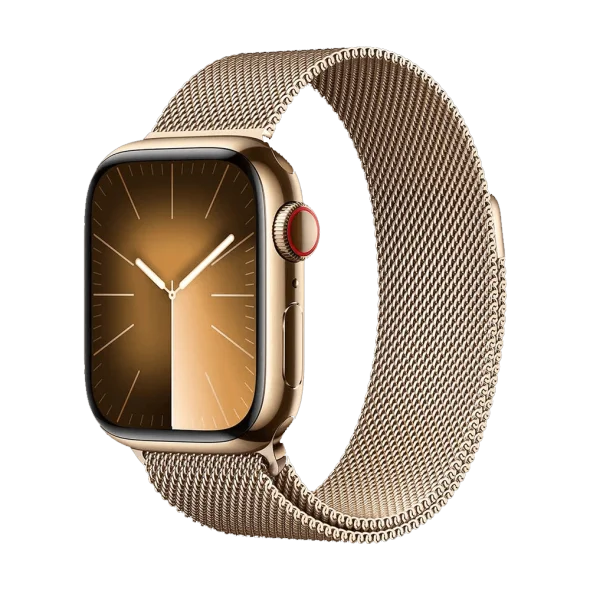 Смарт-годинник Apple Watch Series 9 GPS + Cellular 45mm Gold S. Steel Case w. Gold Milanese Loop (MRMU3)