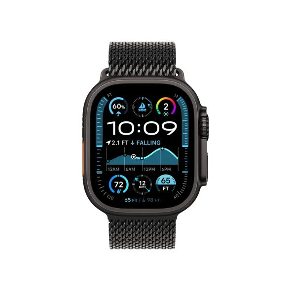 Смарт-годинник Apple Watch Ultra 2 GPS + Cellular 49mm Black Titan. Case w. Black Titanium Milanese Loop - Large (MYTC3)