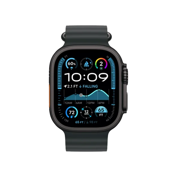 Смарт-годинник Apple Watch Ultra 2 GPS + Cellular 49mm Black Titanium Case w. Black Ocean Band (MX4P3)