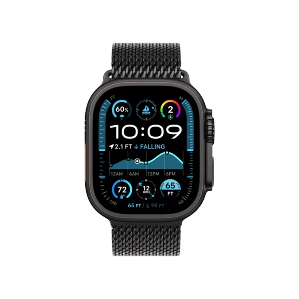 Смарт-годинник Apple Watch Ultra 2 GPS + Cellular 49mm Black Titanium Case w. Black Titanium Milanese Loop - M (MX5U3)