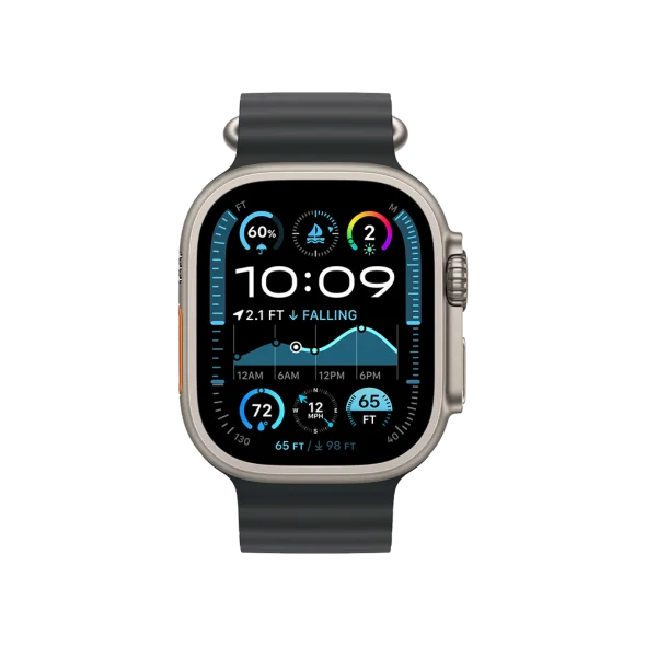 Смарт-годинник Apple Watch Ultra 2 GPS + Cellular 49mm Natural Titan. Case w. Black Ocean Band (MXTL3)