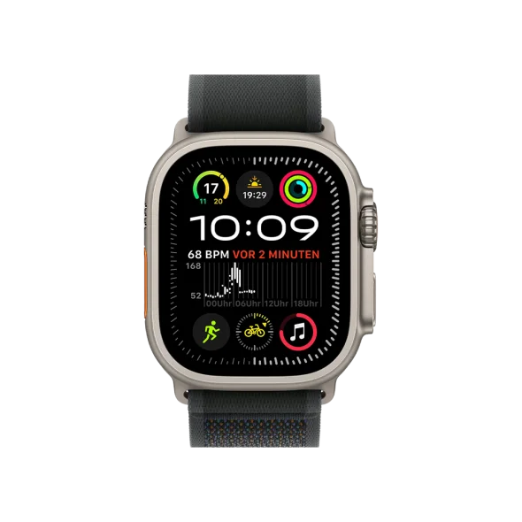 Смарт-годинник Apple Watch Ultra 2 GPS + Cellular 49mm Natural Titan. Case w. Black Trail Loop - S/M (MYT73+MXTQ3)