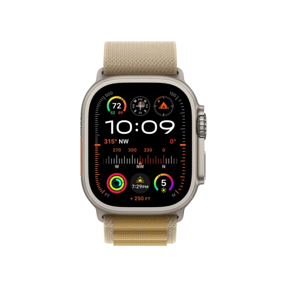 Смарт-годинник Apple Watch Ultra 2 GPS + Cellular 49mm Natural Titan. Case w. Tan Alpine Loop - Small (MX4E3)