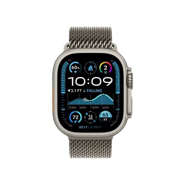 Смарт-годинник Apple Watch Ultra 2 GPS + Cellular 49mm Natural Titanium Case w. N. Titanium Milanese Loop - S (MX4M3)