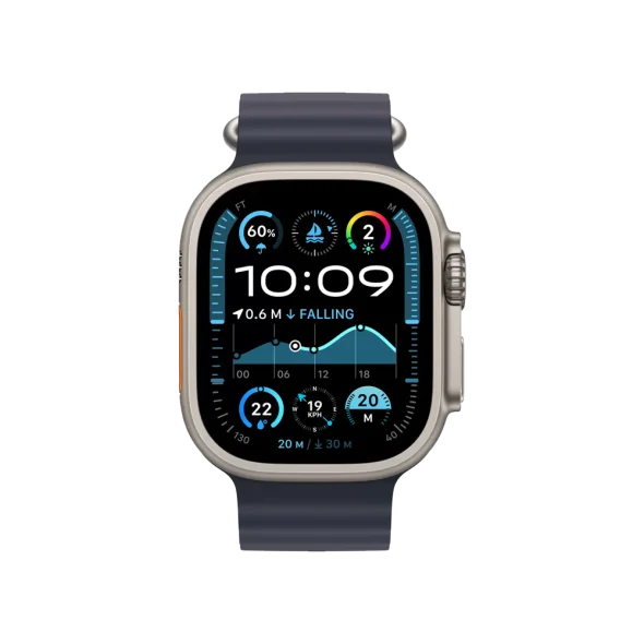 Смарт-годинник Apple Watch Ultra 2 GPS + Cellular 49mm Natural Titanium Case w. Navy Ocean Band (MX4D3)
