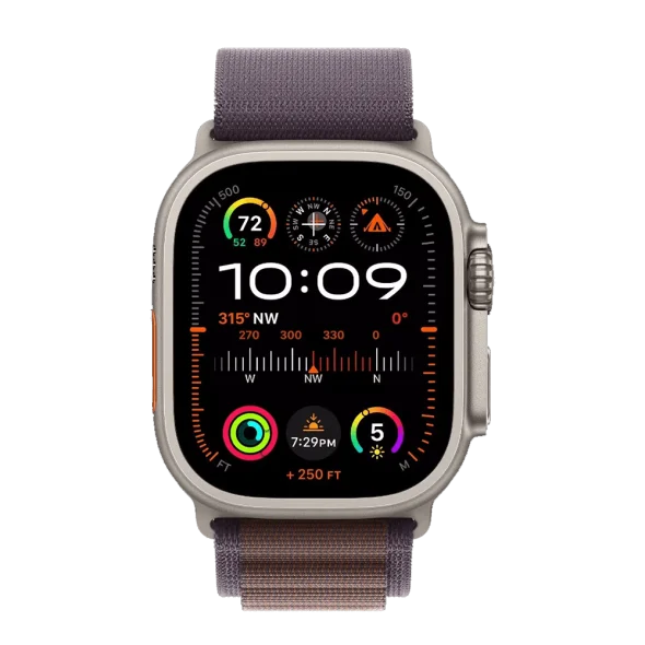 Смарт-годинник Apple Watch Ultra 2 GPS + Cellular 49mm Titanium Case with Indigo Alpine Loop - Small (MRER3)